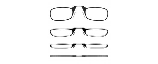Очила по модел ThinOptics,  за четене от +1.0 до +2.5 (Черни) снимка #4