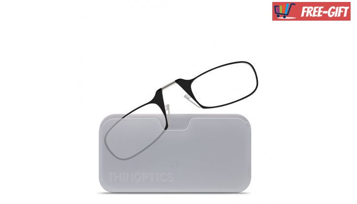 Очила по модел на ThinOptics,  за четене от +1.0 до +2.5 (Черни) снимка #2