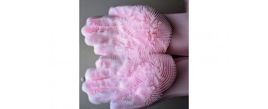 Силиконови ръкавици с четка за почистване снимка #4