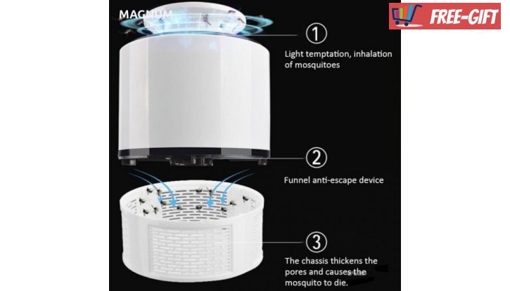 USB Лампа капан за комари със засмуквател NV-813 снимка #2