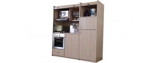 Мини-кухня KS 190 Допълнителни шкафове, голям хладилник, голяма фурна снимка #2