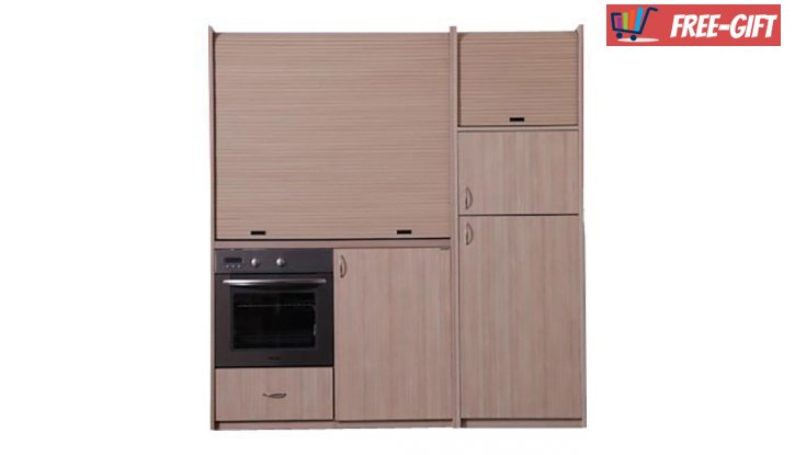 Мини-кухня KS 190 Допълнителни шкафове, голям хладилник, голяма фурна снимка #0