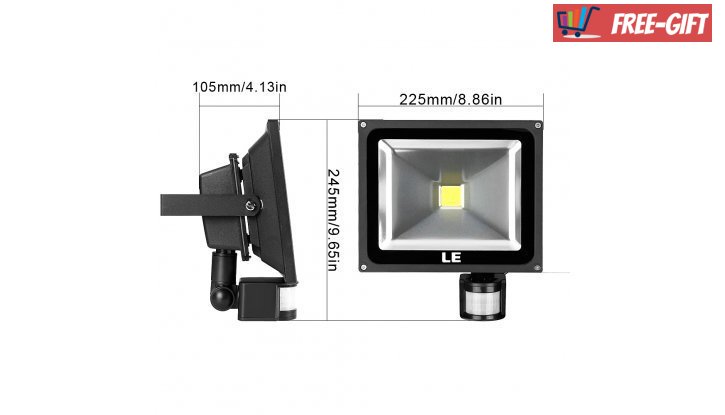 Водоустойчива LED лампа 30W с датчик за движение снимка #1