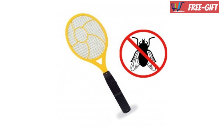 Електрическа хилка за мухи, комари и други насекоми на батерии снимка #1