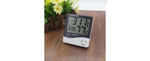 Цифров термометър, часовник и влагомер HTC-1 снимка #0
