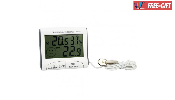 Дигитален термометър /хигроматър - DC103 IN/OUT снимка #1