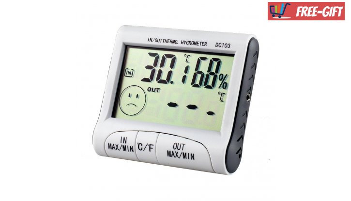 Дигитален термометър /хигроматър - DC103 IN/OUT снимка #0
