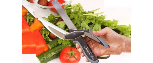 СЕЗОННА РАЗПРОДАЖБА! Ножица Clever Cutter за рязане нa месо и зеленчуци 2 в 1 снимка #4