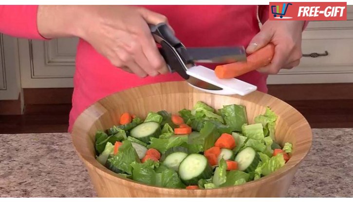 СЕЗОННА РАЗПРОДАЖБА! Ножица Clever Cutter за рязане нa месо и зеленчуци 2 в 1 снимка #3