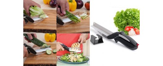 СЕЗОННА РАЗПРОДАЖБА! Ножица Clever Cutter за рязане нa месо и зеленчуци 2 в 1 снимка #0
