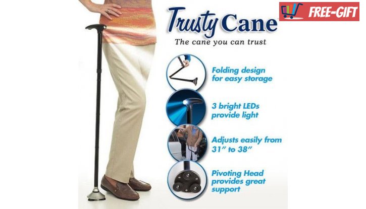 Иновативен сгъваем бастун с LED светлини Trusty Cane снимка #4