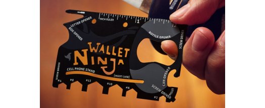 ! Wallet Ninja 18 в 1. Джобен инструмент с формата на кредитна карта - 2 броя снимка #1