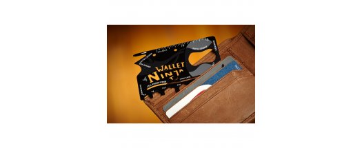 ! Wallet Ninja 18 в 1. Джобен инструмент с формата на кредитна карта - 2 броя