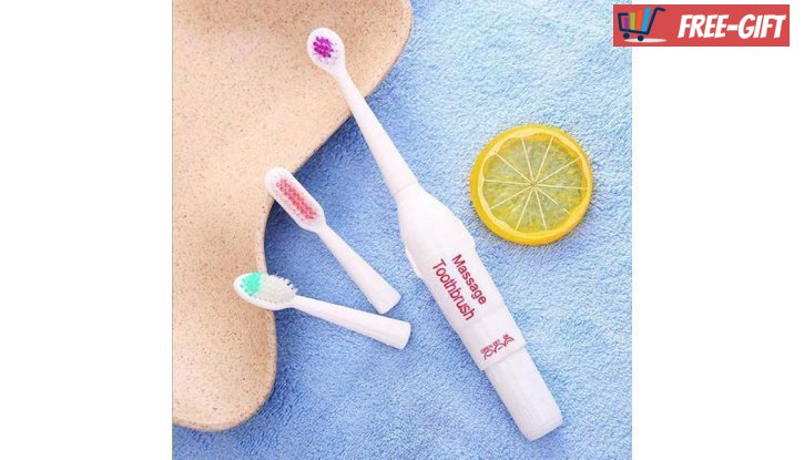 Ултразвукова масажираща четка за зъби с 3 глави  и с ПОДАРЪК от паста за зъби снимка #3