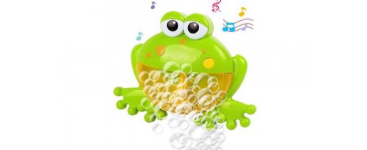Машина за пяна/балончета Bambino Bubble Frog музикална,  18м+ снимка #0