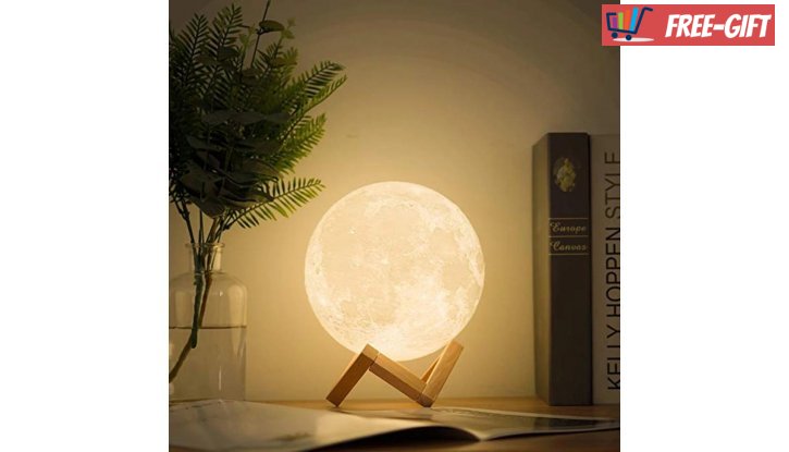 3D Led лампа и аромадифузер с формата на Луна  снимка #3