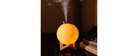 3D Led лампа и аромадифузер с формата на Луна  снимка #1
