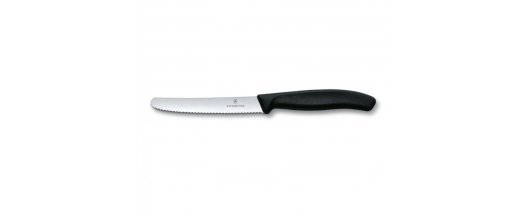 Кухненски нож за домати и колбаси Victorinox SwissClassic 11 см., назъбено острие, цветове  снимка #1