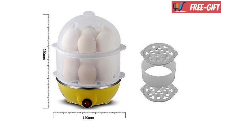 Яйцеварка за 14 броя яйца, машинка перфектно сварени яйца снимка #3