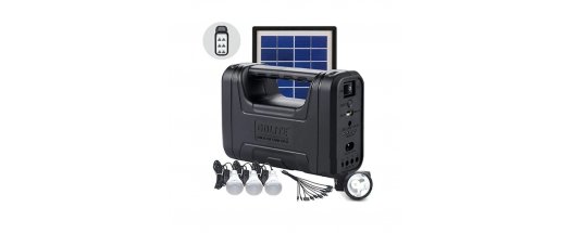 Комплект соларна осветителна система GDLITE GD-8007,Черен снимка #0