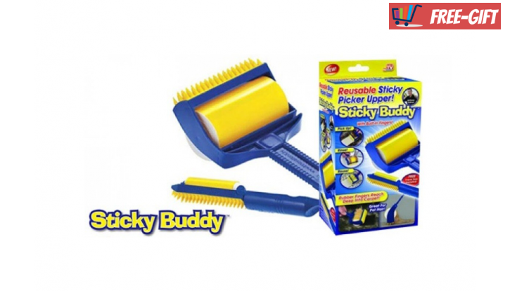 Sticky Buddy ролка за почистване на косми и мъх, многократна употреба снимка #1