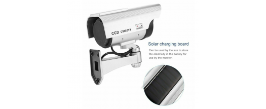 Фалшива охранителна камера със соларен панел снимка #1