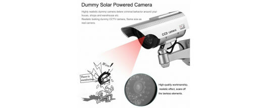 Фалшива охранителна камера със соларен панел снимка #2