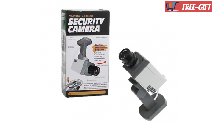 Фалшива охранителна камера с обектив и датчик за движение снимка #3
