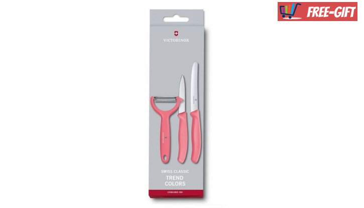 Комплект Victorinox Swiss Classic Trend Colors, два ножа и белачка, розов снимка #1