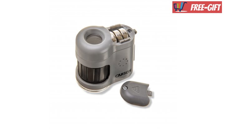 MicroMini™ 20x LED джобен микроскоп с UV светлина и щипка за смартфон снимка #4