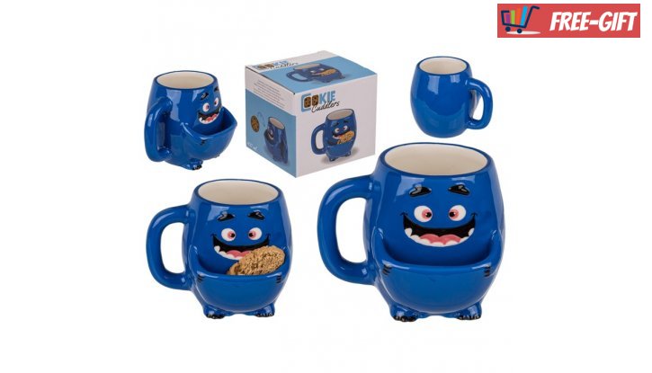 Керамична чаша Cokie Cuddler blue Monster 400 мл снимка #3