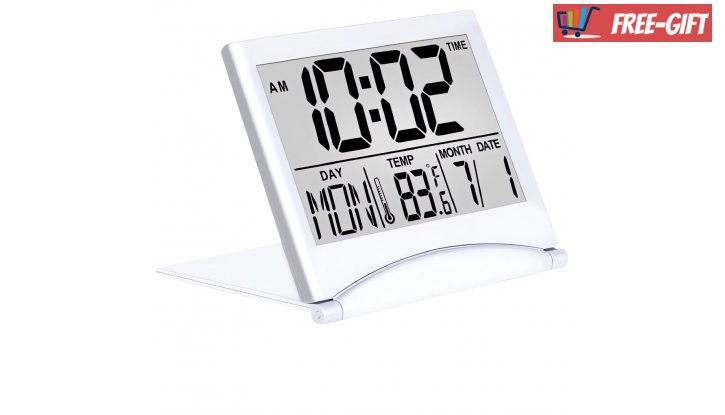 Цифров часовник, час, дата, температура, аларма с функция за дрямка снимка #3